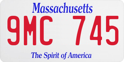 MA license plate 9MC745