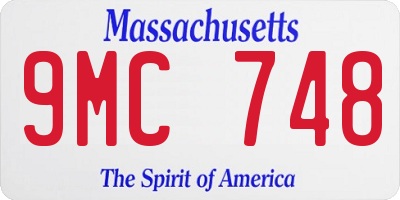 MA license plate 9MC748