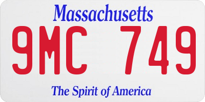 MA license plate 9MC749