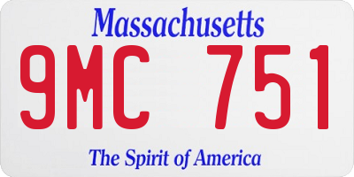 MA license plate 9MC751
