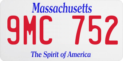 MA license plate 9MC752