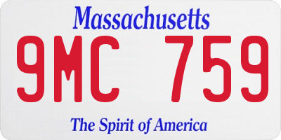 MA license plate 9MC759