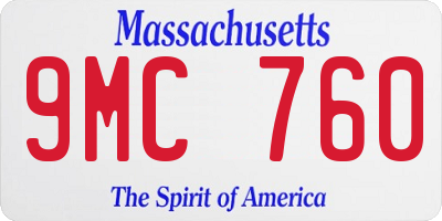 MA license plate 9MC760