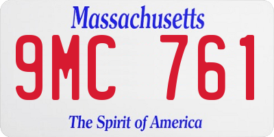 MA license plate 9MC761