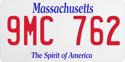 MA license plate 9MC762