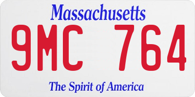 MA license plate 9MC764