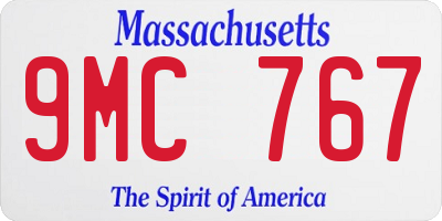 MA license plate 9MC767