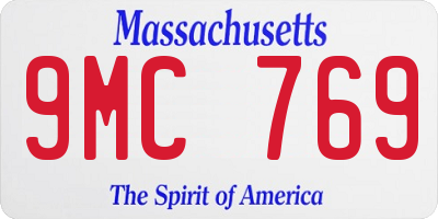 MA license plate 9MC769