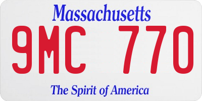 MA license plate 9MC770