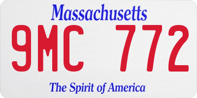 MA license plate 9MC772