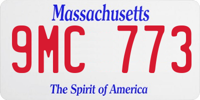 MA license plate 9MC773