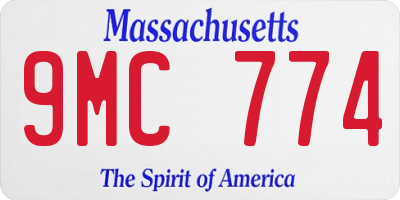 MA license plate 9MC774