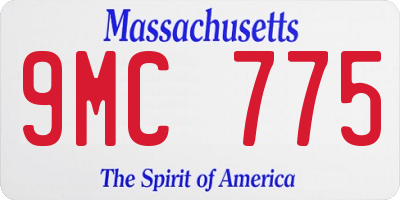 MA license plate 9MC775