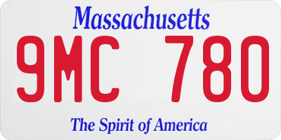 MA license plate 9MC780