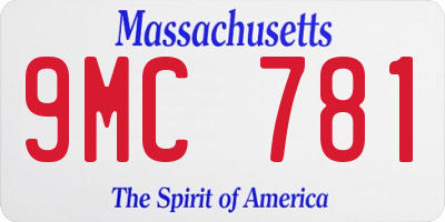 MA license plate 9MC781