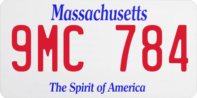 MA license plate 9MC784