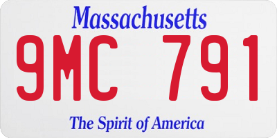 MA license plate 9MC791