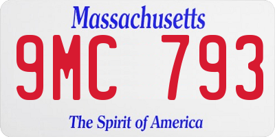 MA license plate 9MC793