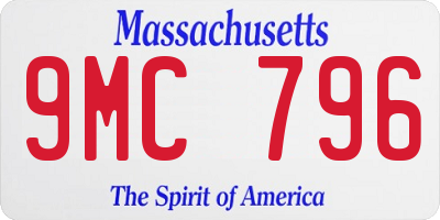 MA license plate 9MC796