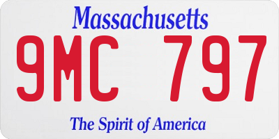 MA license plate 9MC797