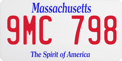 MA license plate 9MC798