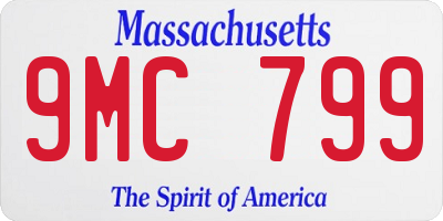 MA license plate 9MC799
