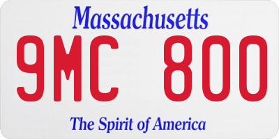 MA license plate 9MC800