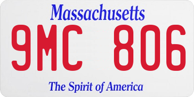 MA license plate 9MC806