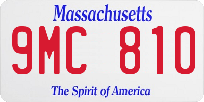 MA license plate 9MC810