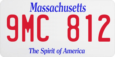 MA license plate 9MC812