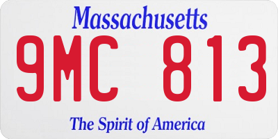 MA license plate 9MC813