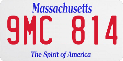 MA license plate 9MC814
