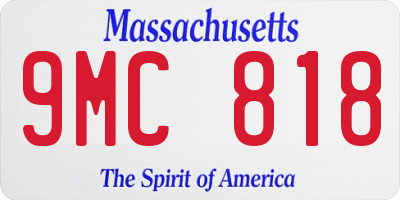 MA license plate 9MC818