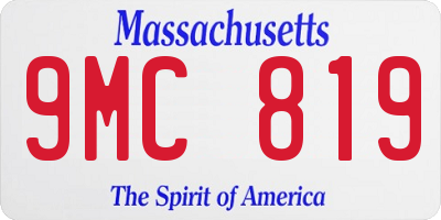 MA license plate 9MC819