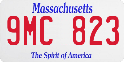 MA license plate 9MC823