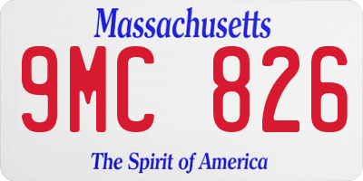 MA license plate 9MC826