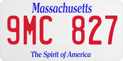 MA license plate 9MC827