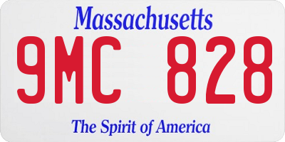 MA license plate 9MC828