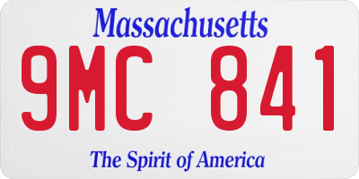 MA license plate 9MC841