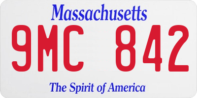 MA license plate 9MC842