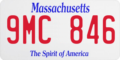MA license plate 9MC846