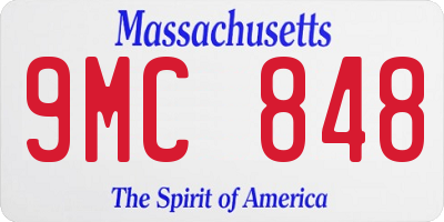 MA license plate 9MC848
