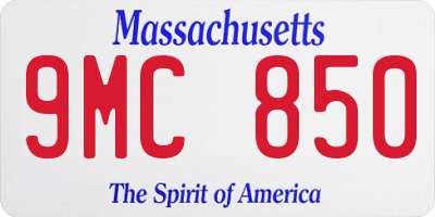 MA license plate 9MC850