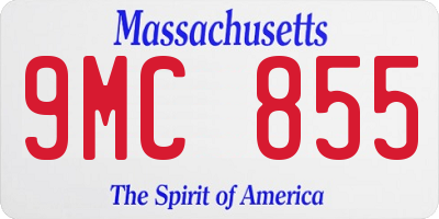 MA license plate 9MC855