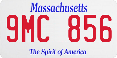 MA license plate 9MC856