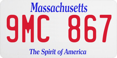 MA license plate 9MC867