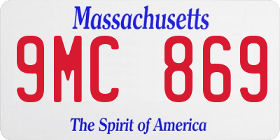 MA license plate 9MC869