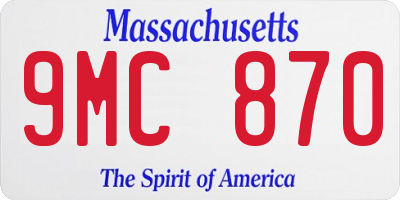 MA license plate 9MC870