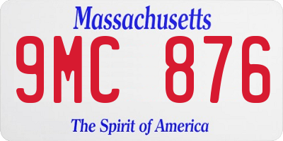 MA license plate 9MC876