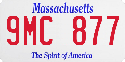 MA license plate 9MC877